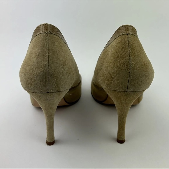 Banana Republic Suede Leather Pointed-Toe Pumps Heels Women’s 8 Made In Italy - Picture 8 of 9
